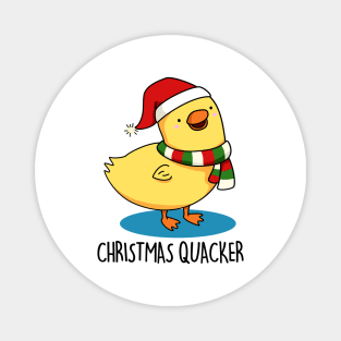 Christmas Quacker Cute Duck Pun Magnet